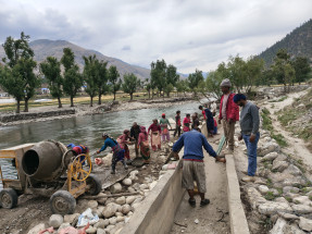Field monitoring and discussion with local residents and workers during canal construction works in Tatopani Rural Municipality-4, Jumla